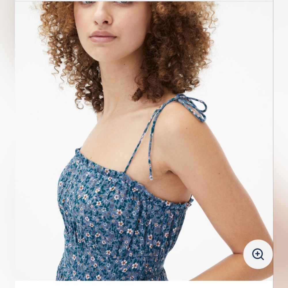 Aeropostale Floral Square-Neck Tie Shoulder dress, size xs - Picture 2 of 11